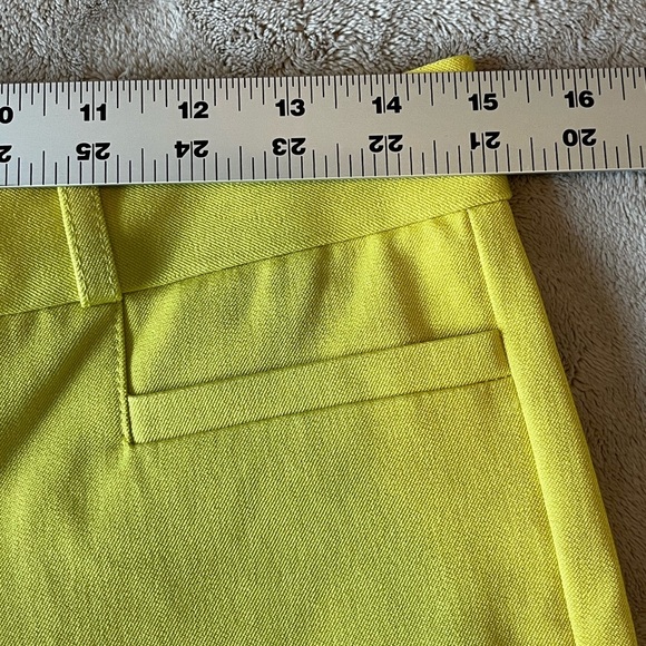 Banana Republic Sloan Crop Ankle Length Pants Slacks in Lively Chartreuse New 2 - Picture 11 of 15